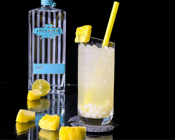 Tropical Rally Cocktail with Ameragave Silver, American Agave Spirits