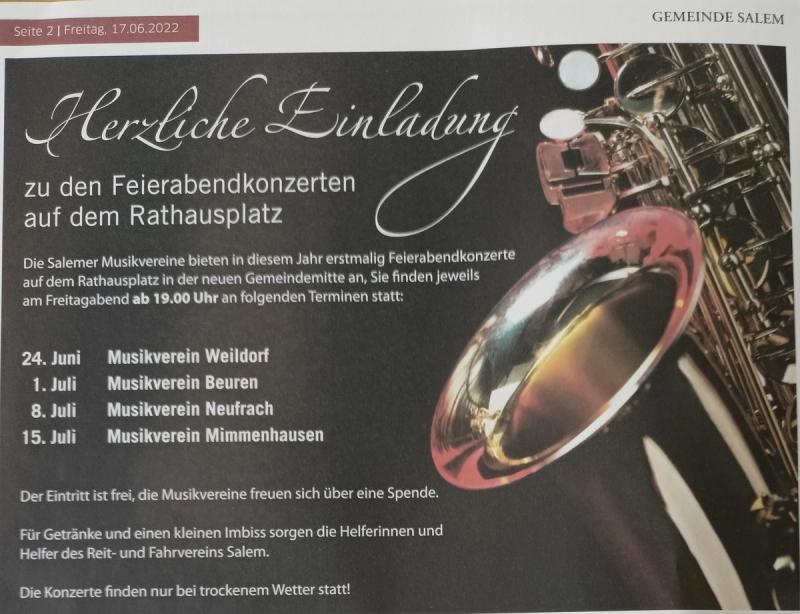 Termine Musikvereine