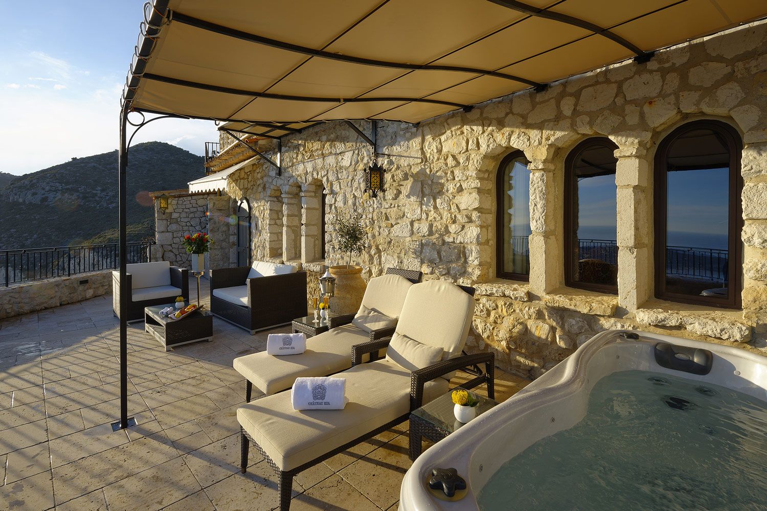 Außenansicht von Château Eza an der Côte d'Azur