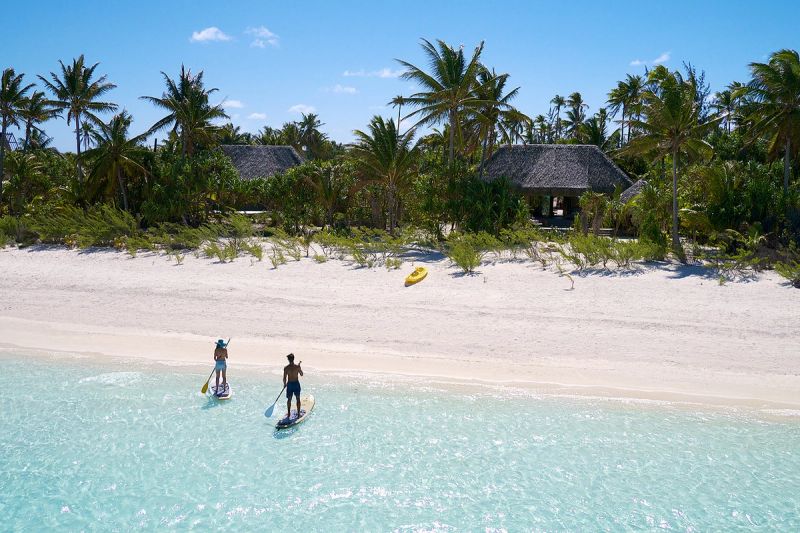 Sonnenuntergang über der Lagune von Tetiaroa