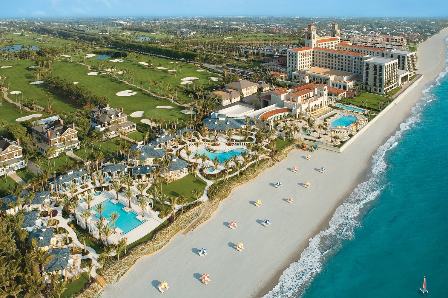 Imposante Fassade von The Breakers in Palm Beach