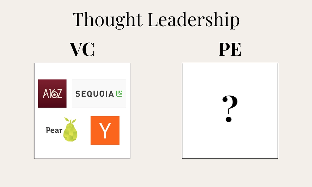 There's No Thought Leadership in PE, Yet