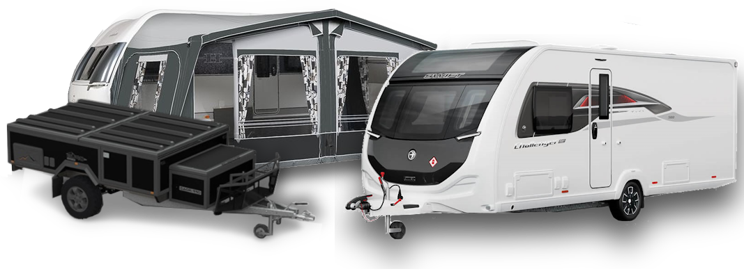 Caravan, awning, and trailer tent