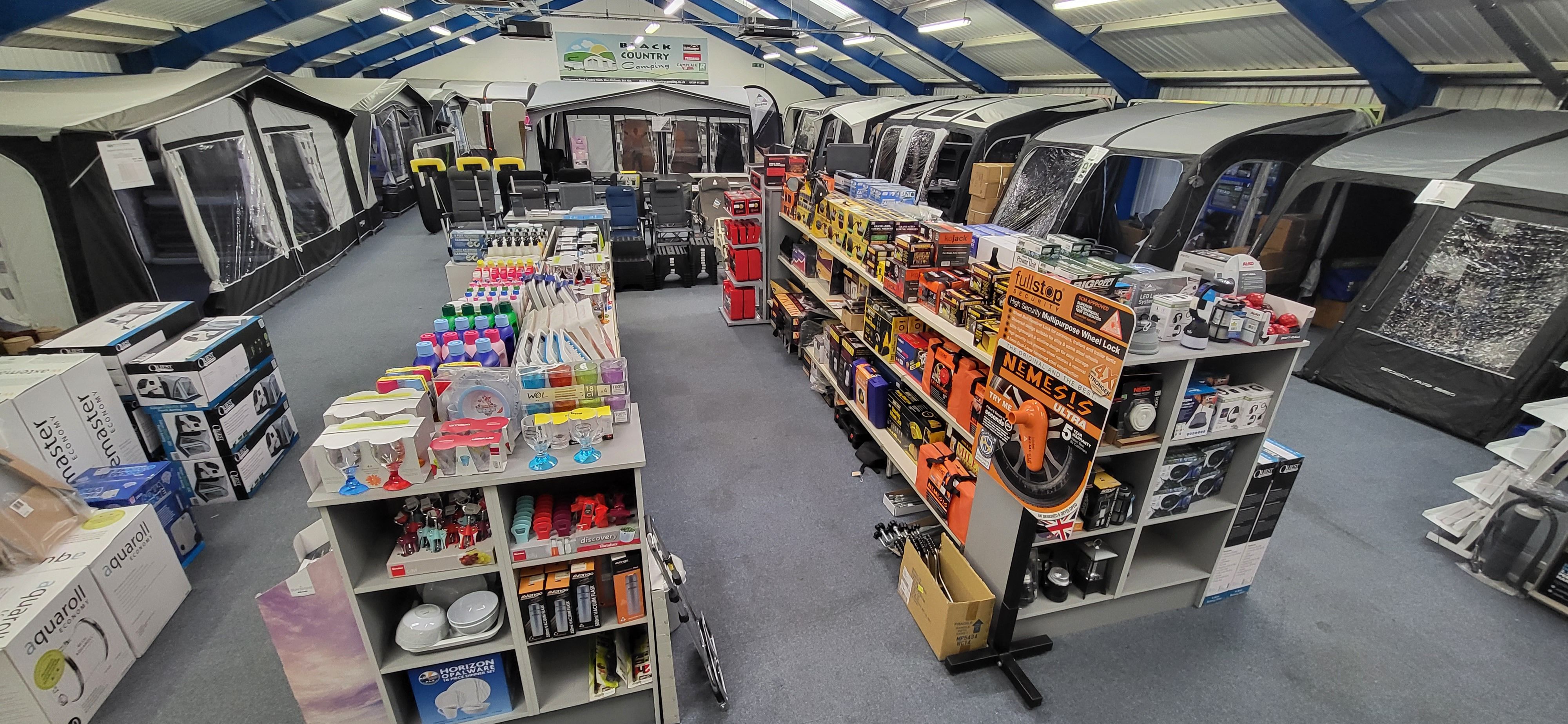 Accessories shop & awnings showroom