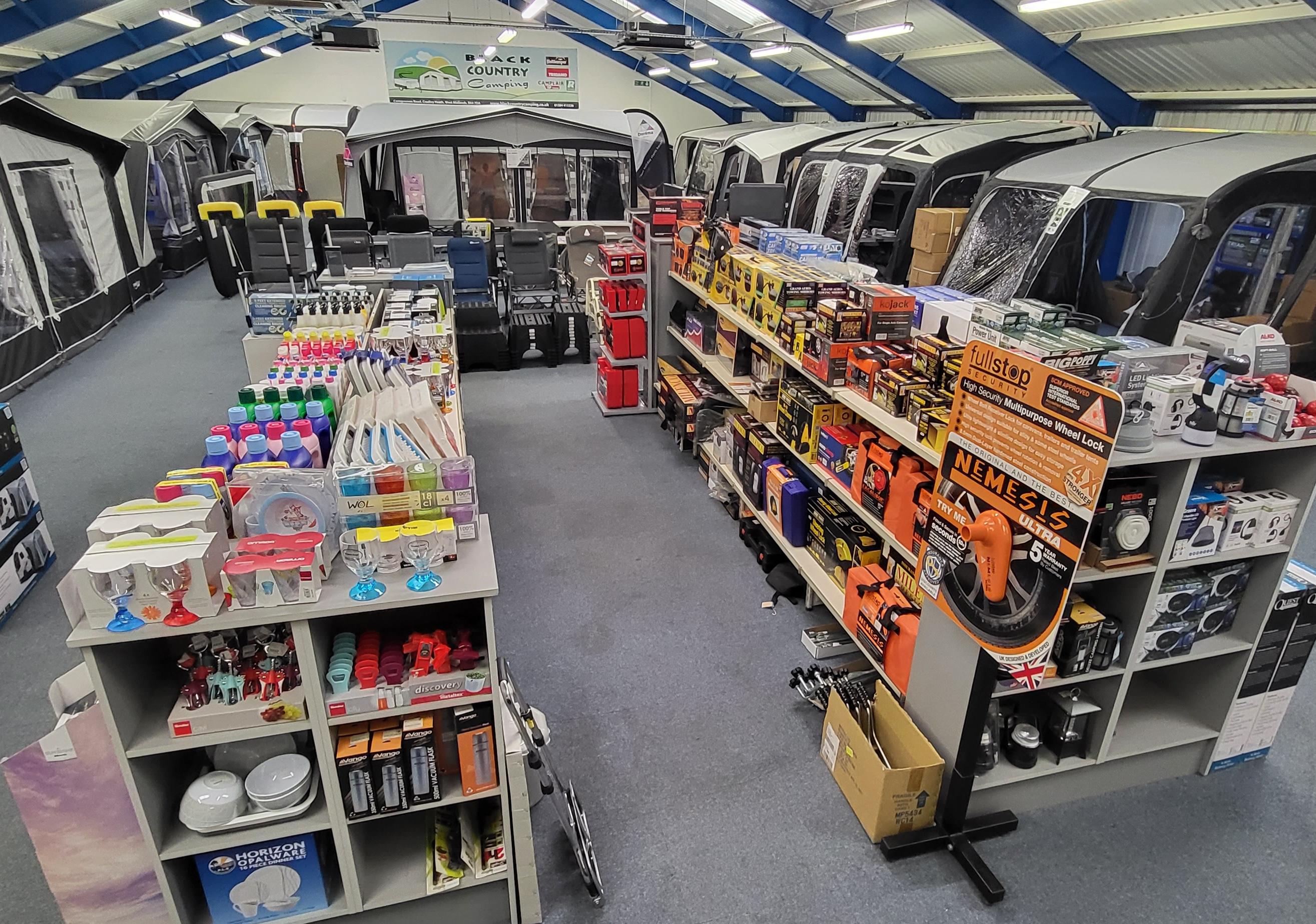 Accessories shop & awnings showroom