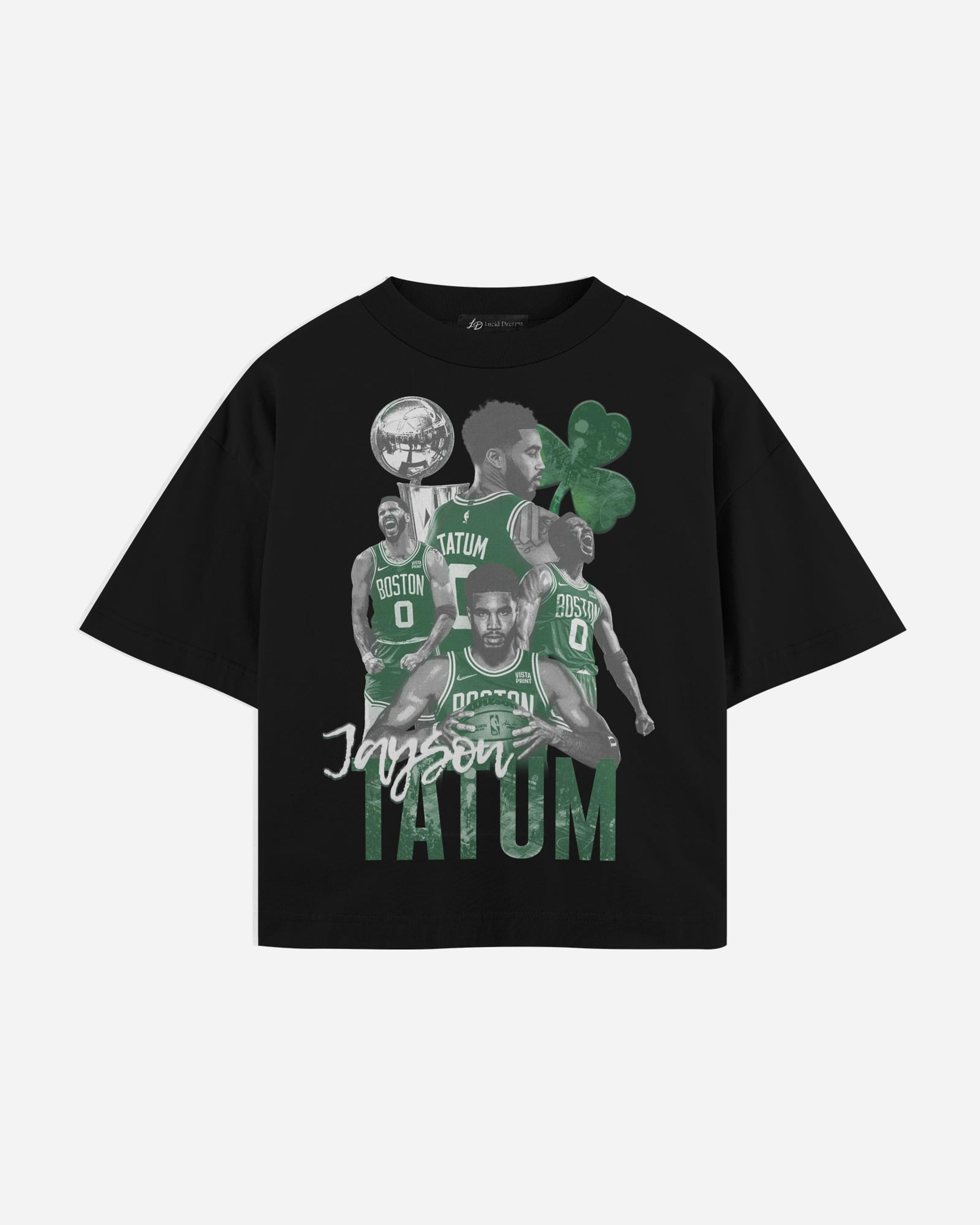 Jayson Tatum Tee in Black, front, laid flat