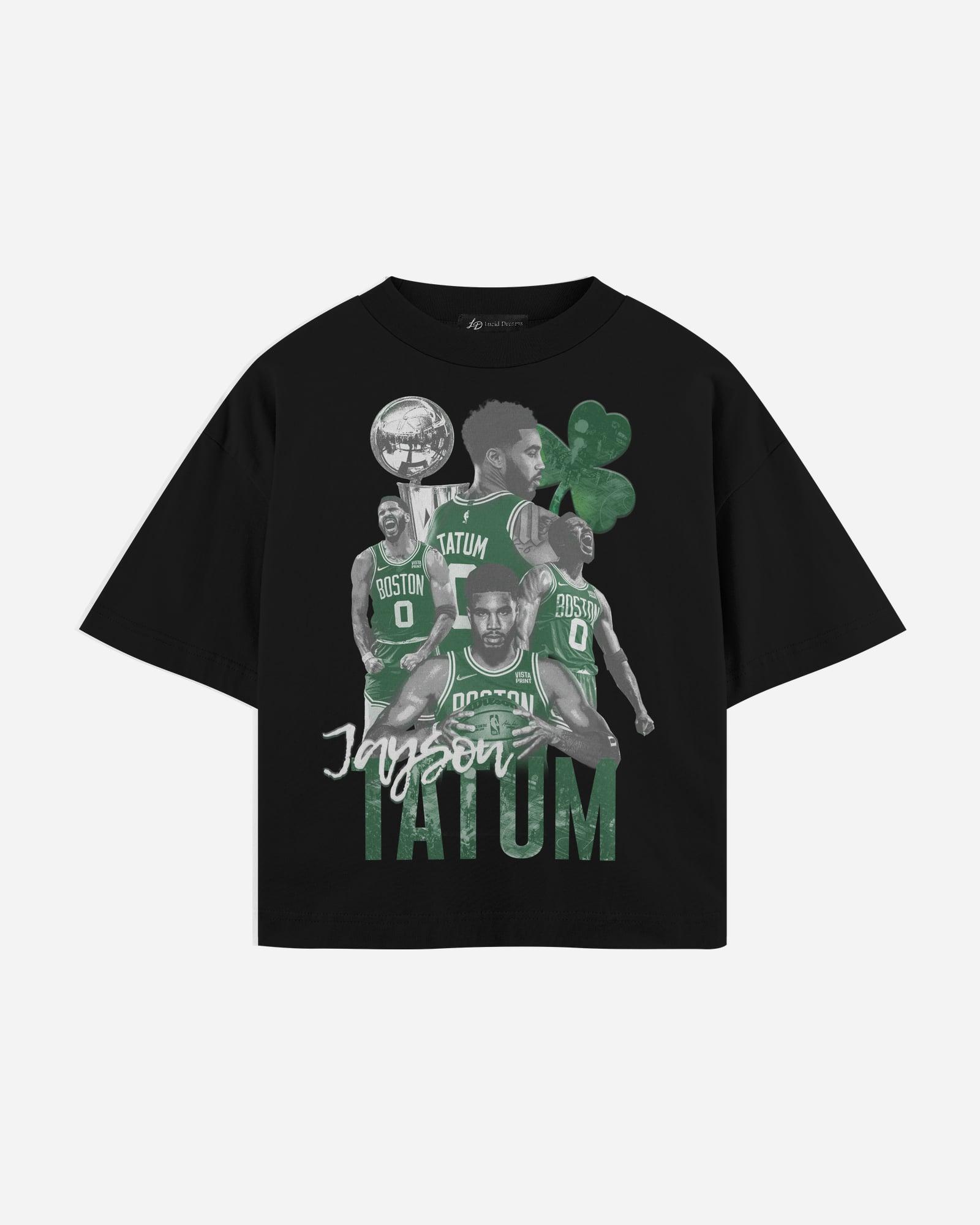 Jayson Tatum Tee in Black, front, laid flat