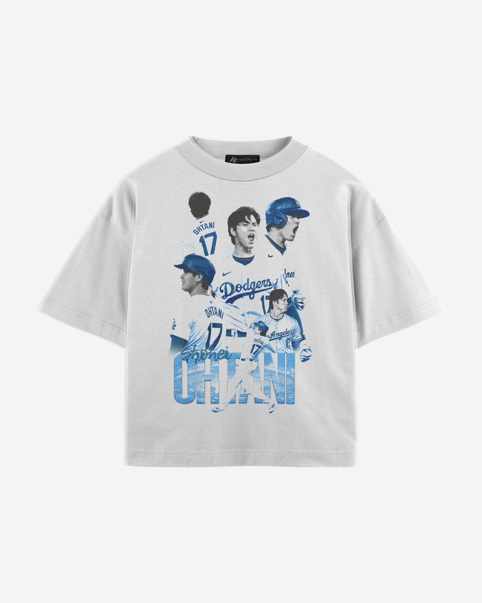Shohei Ohtani Tee in White, front, laid flat