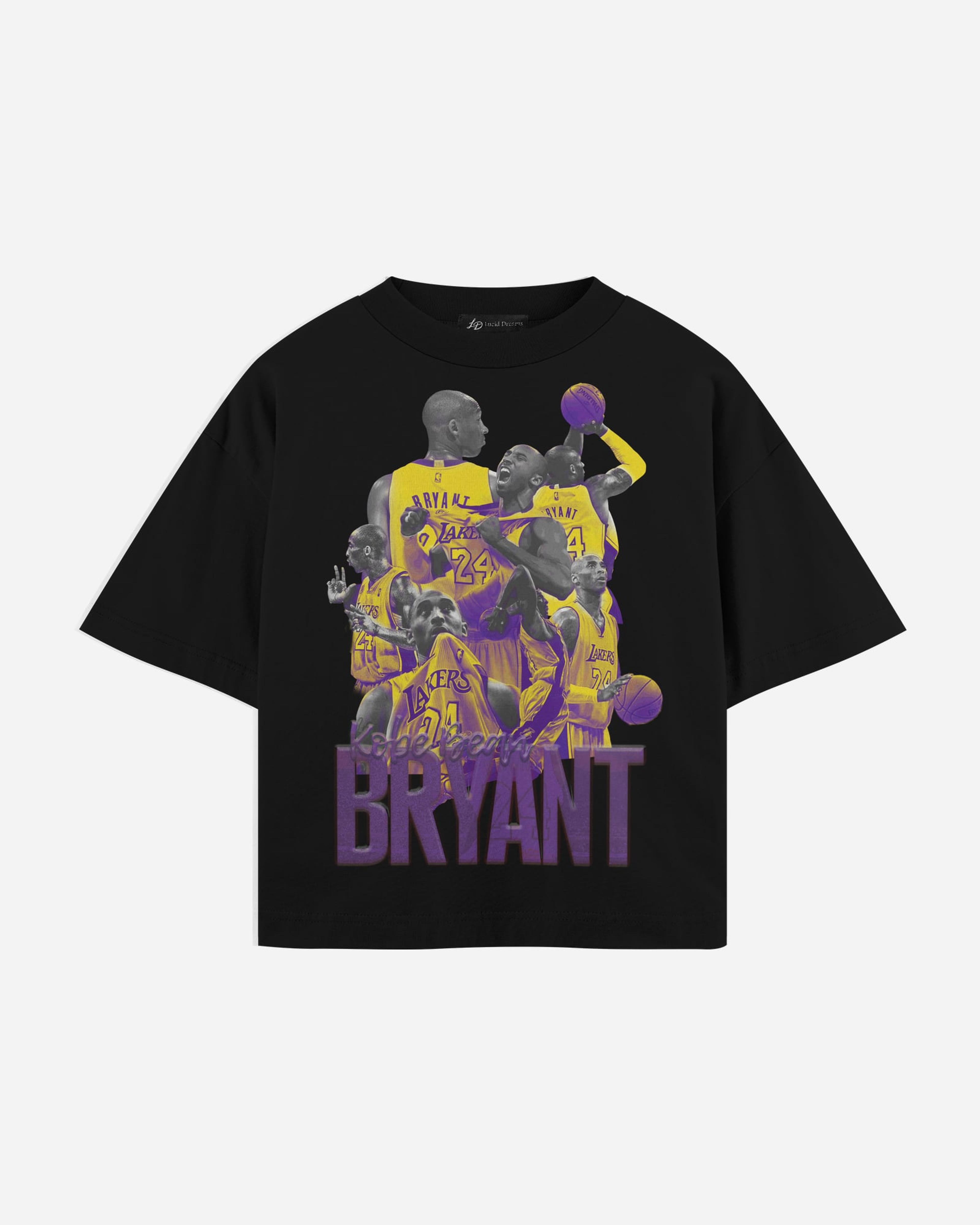 Kobe Bryant Tee in Black, front, laid flat