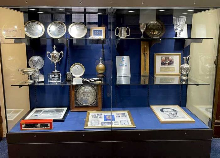 New football exhibition at the Town Hall