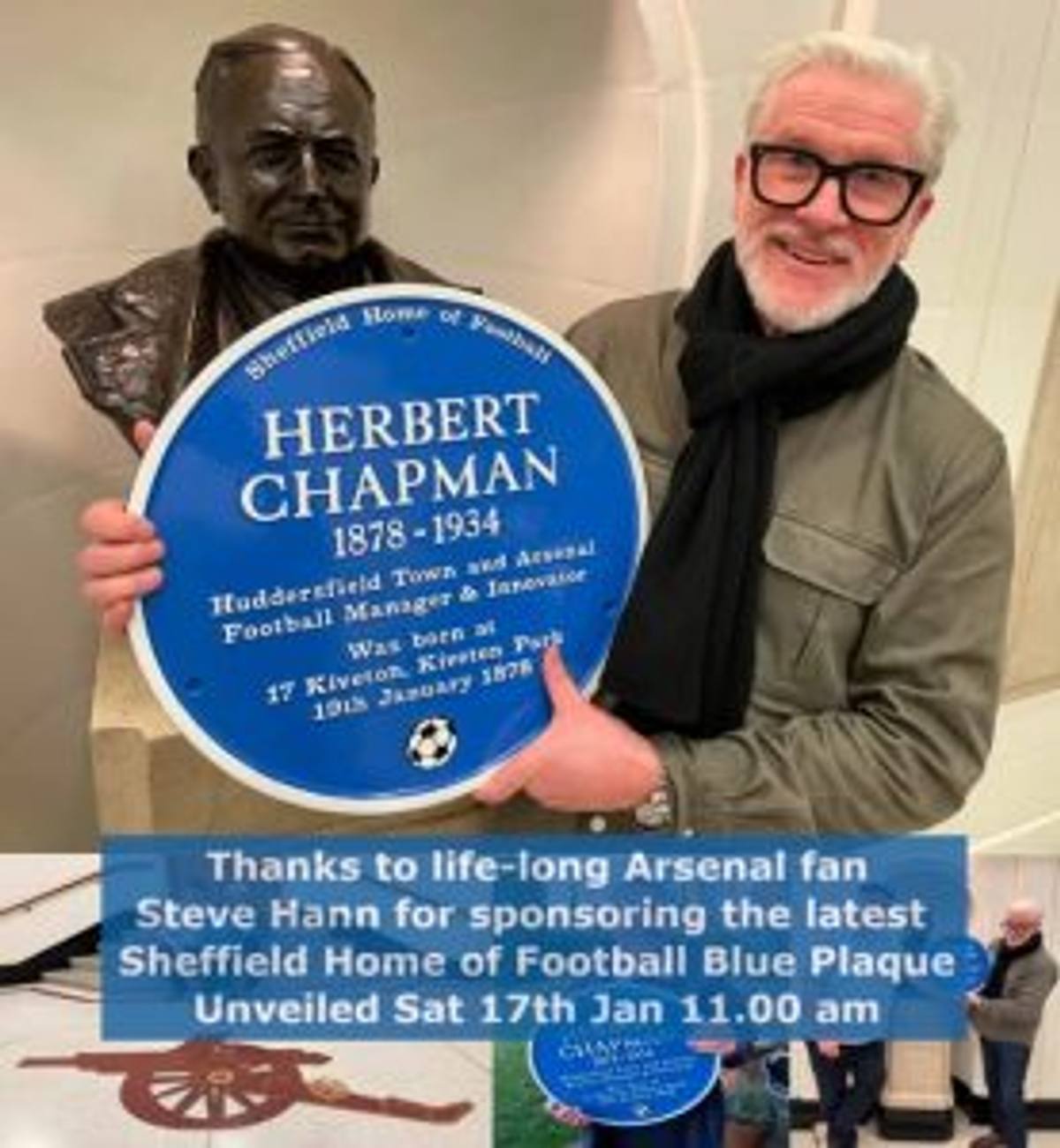 A plaque for Herbert Chapman