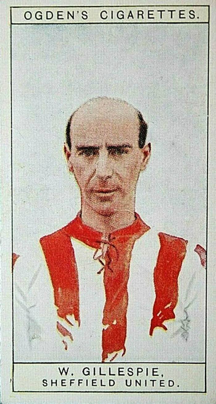SUFC card W Gillespie