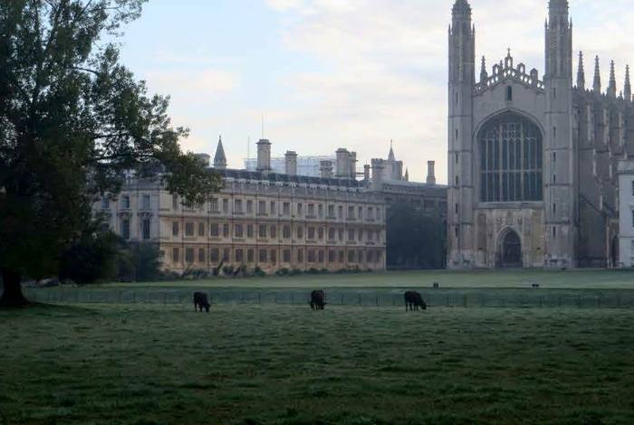 Clare Hall, now Clare College Cambridge next to Kings College Chapel