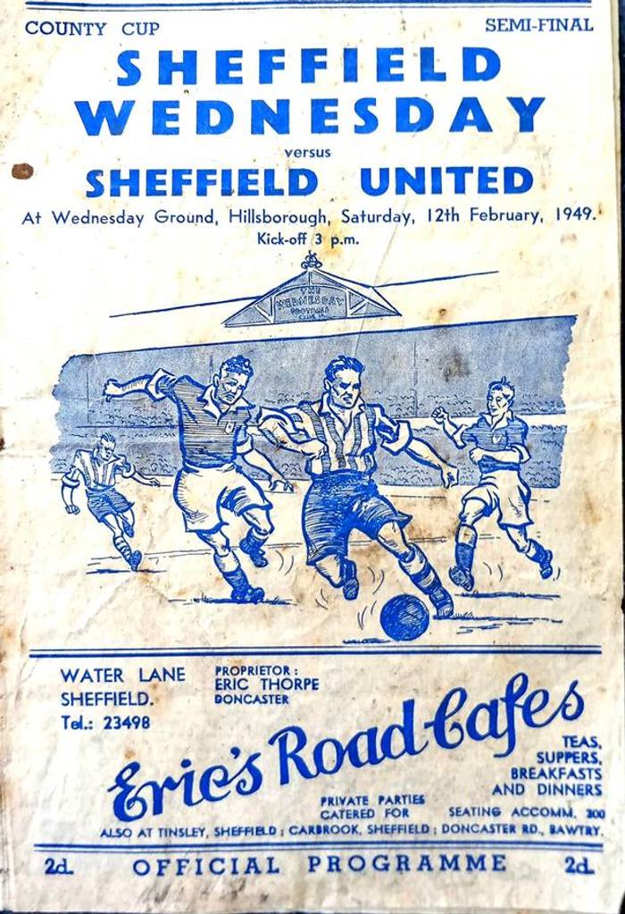 United vs wednesday 1949 county cup semi final