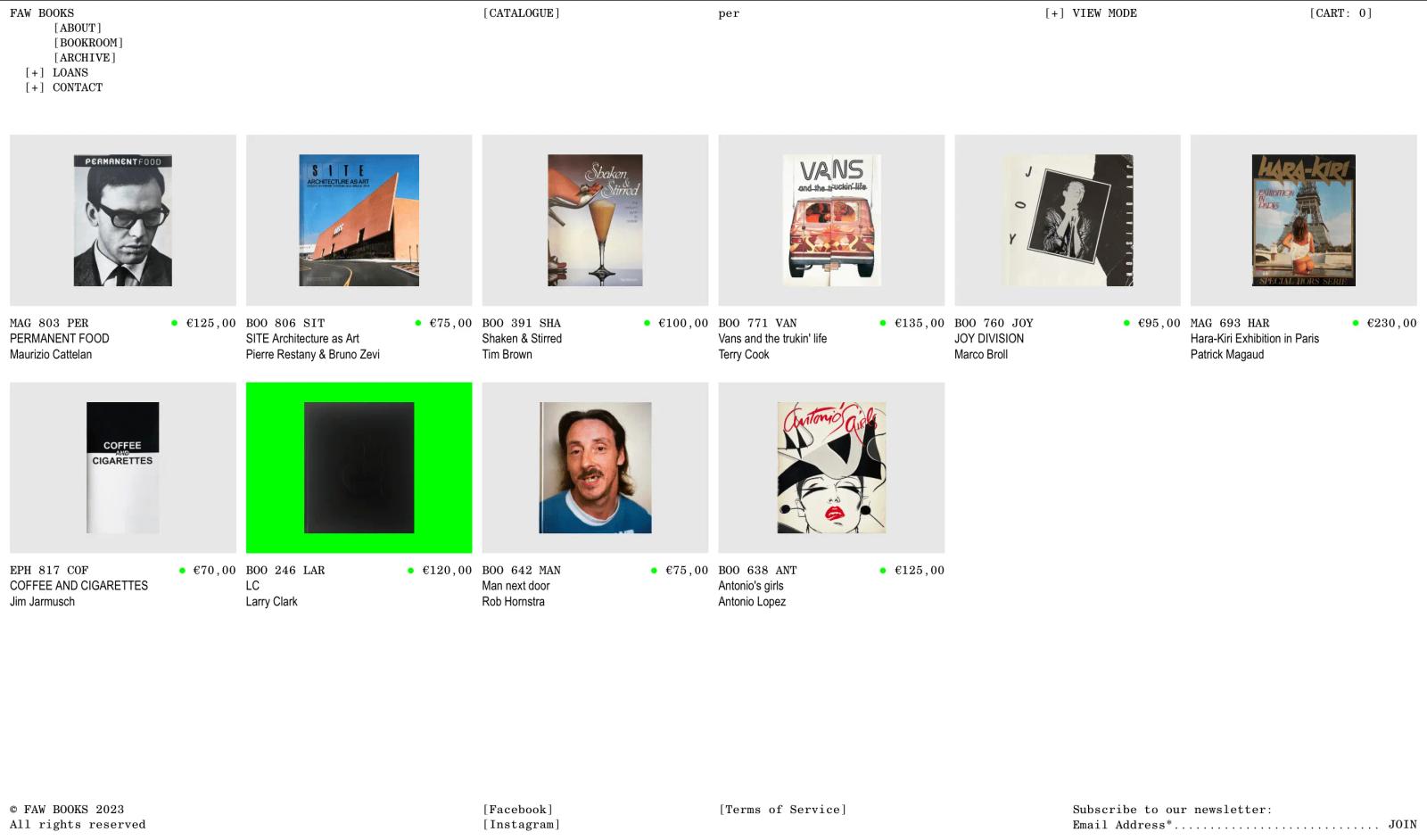 FAW BOOKS search