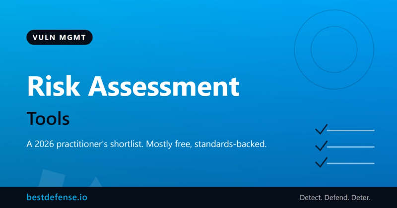 A practitioner's shortlist of cyber risk assessment tools grouped by category: frameworks, scoring feeds, open-source GRC, and scanners