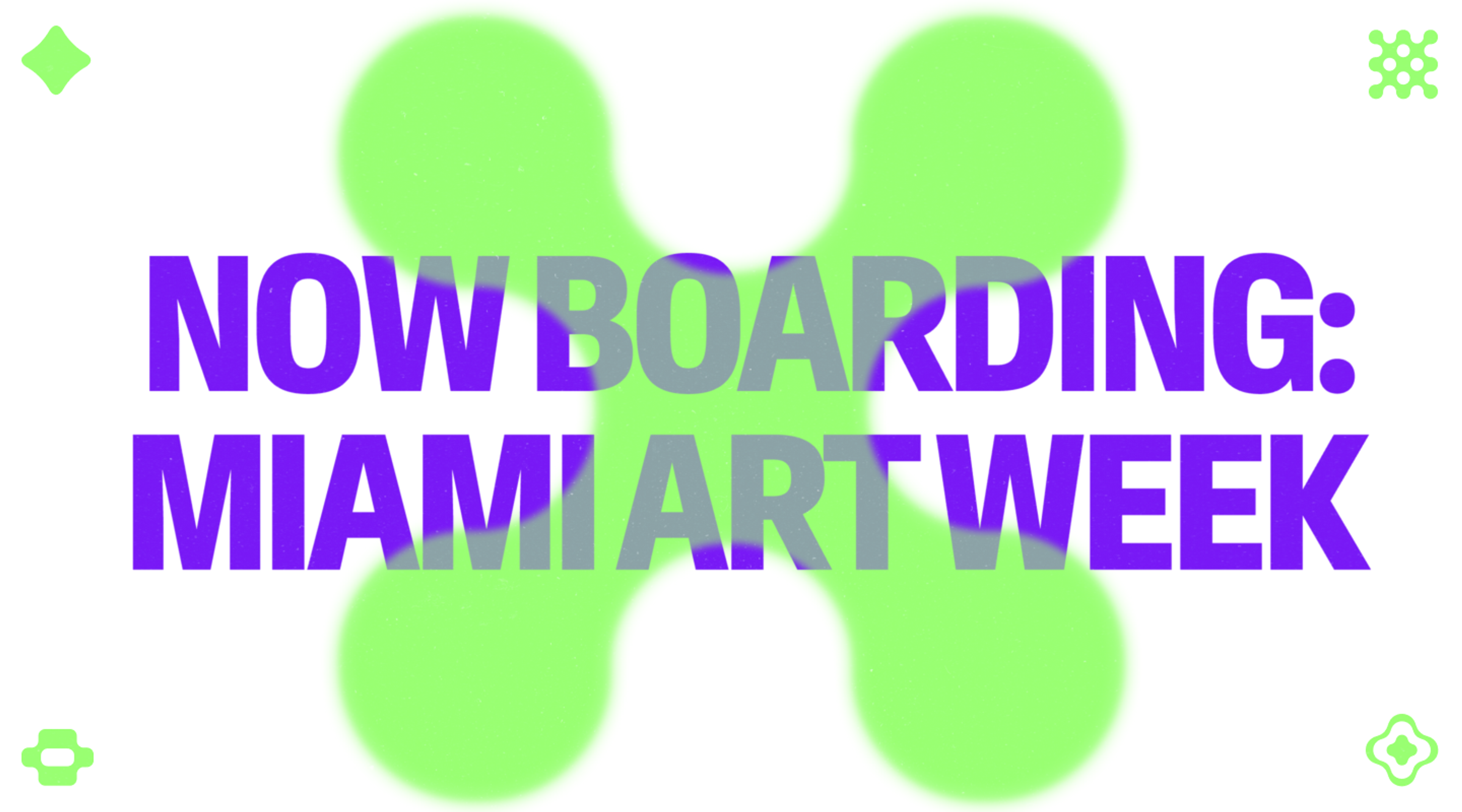 Miami Art Week blog banner.