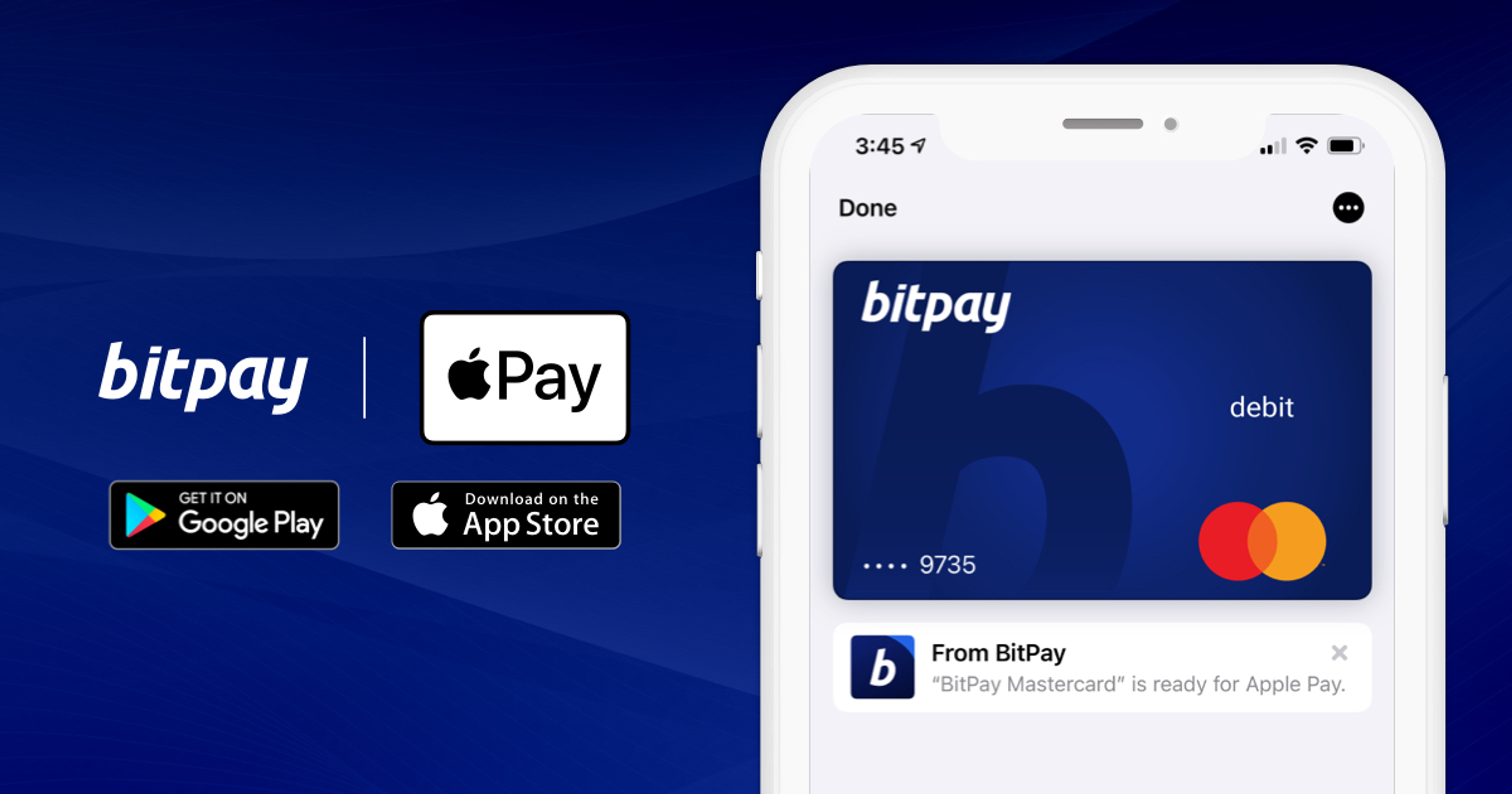 A picture of the BitPay app.