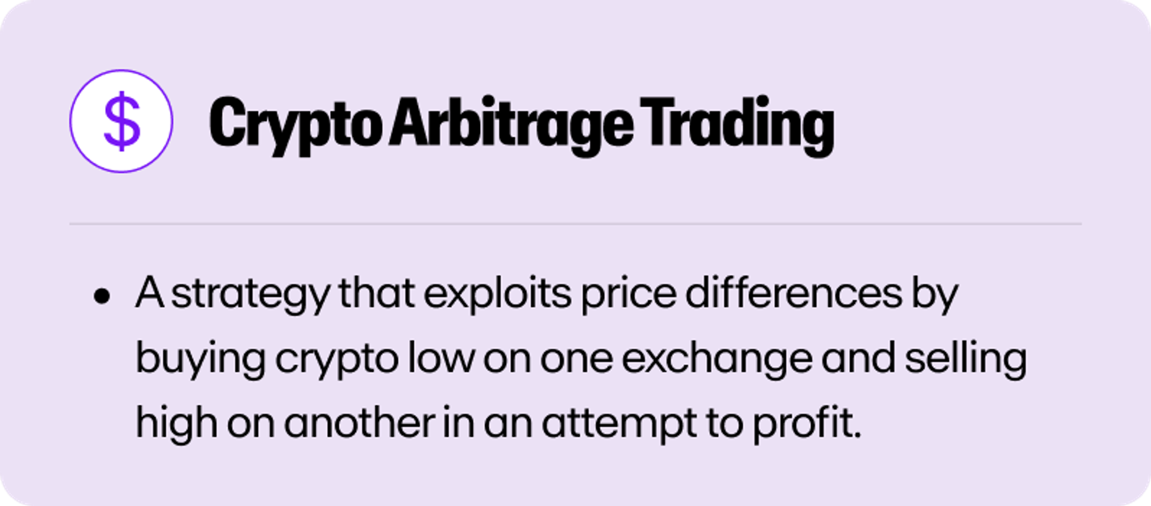 A definition of crypto arbitrage trading