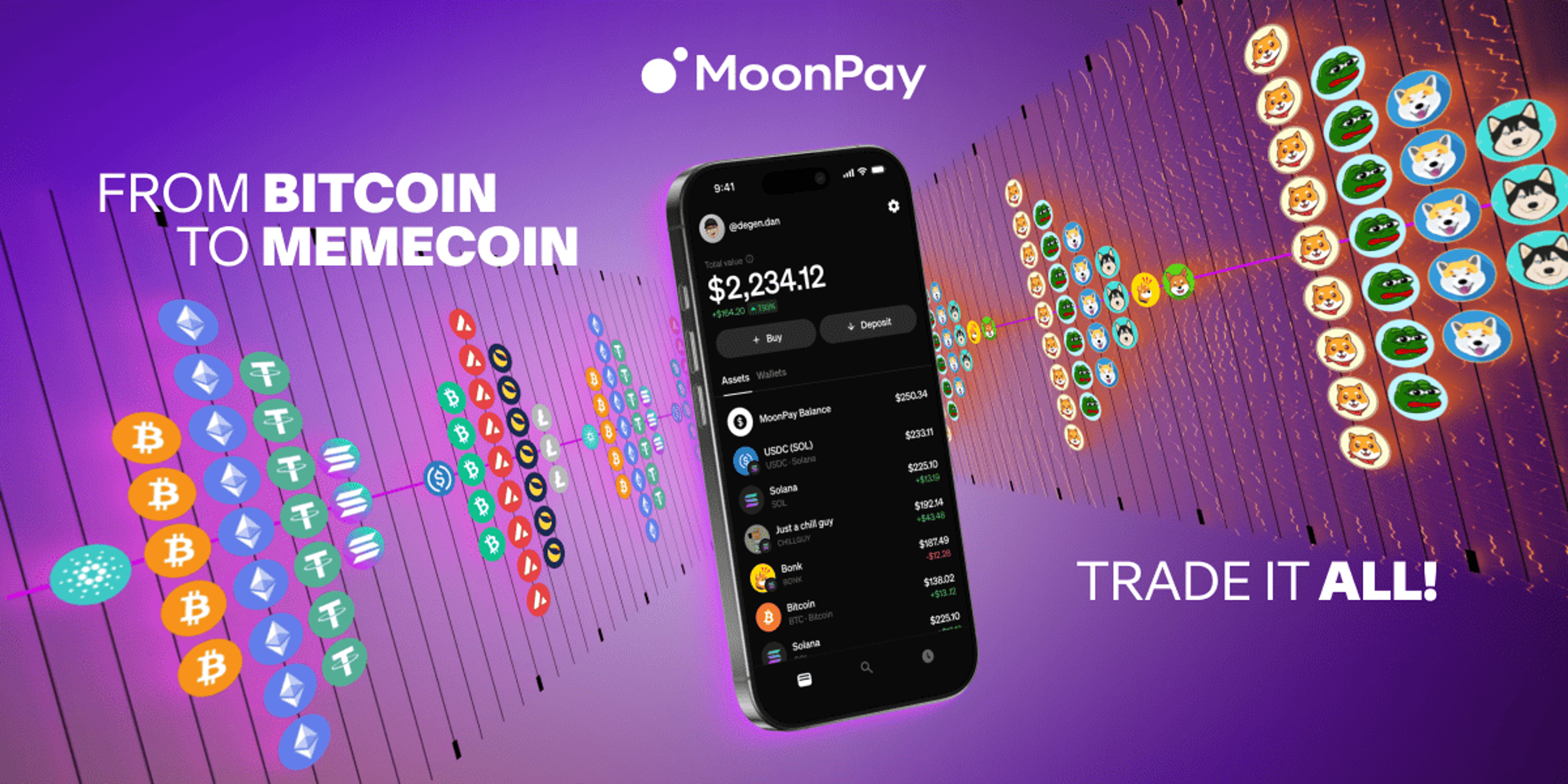 An image of DeFi trading on MoonPay