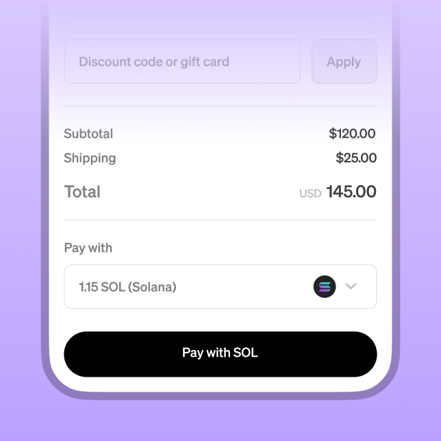 Crypto checkout