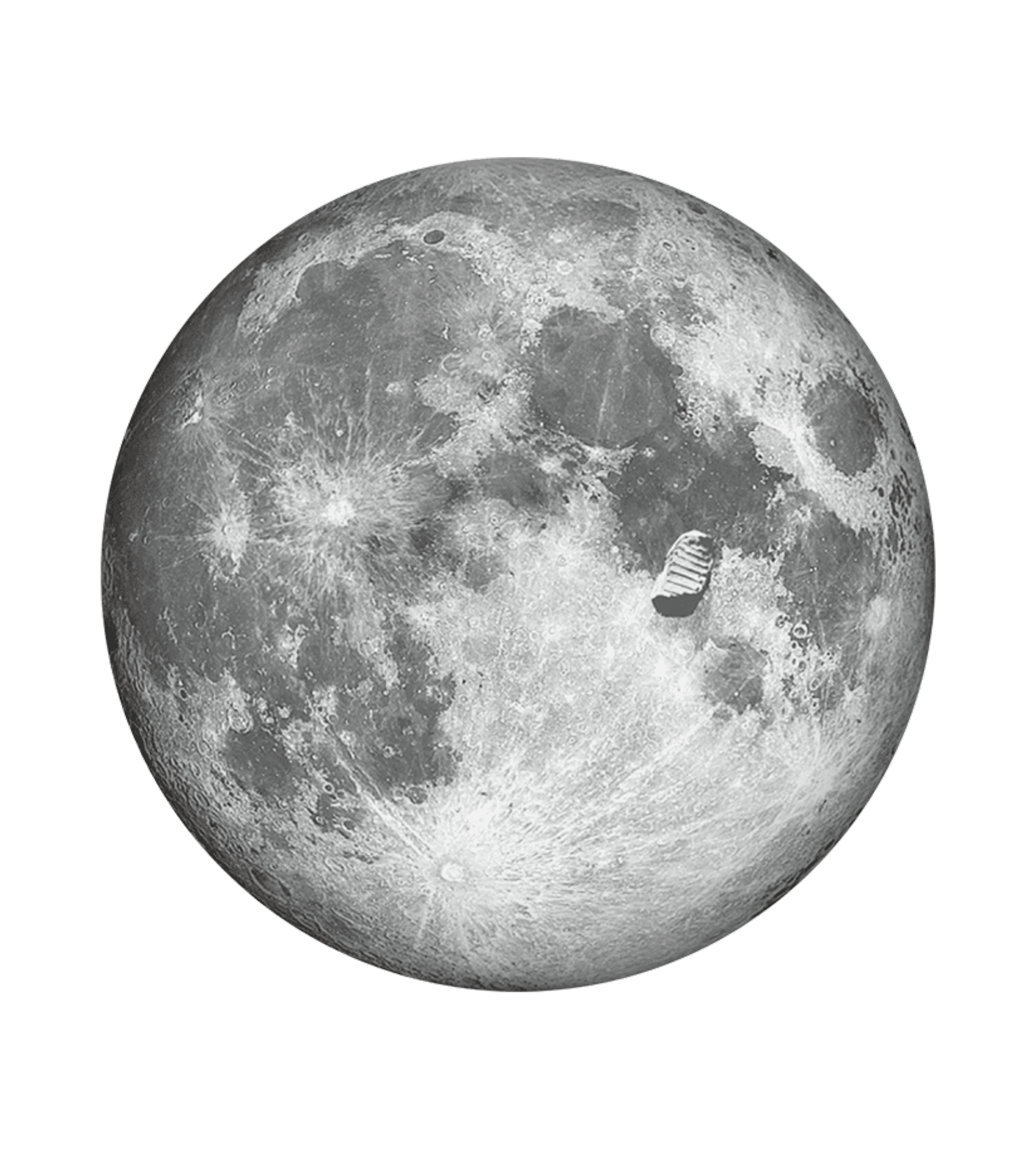 A picture of the moon.