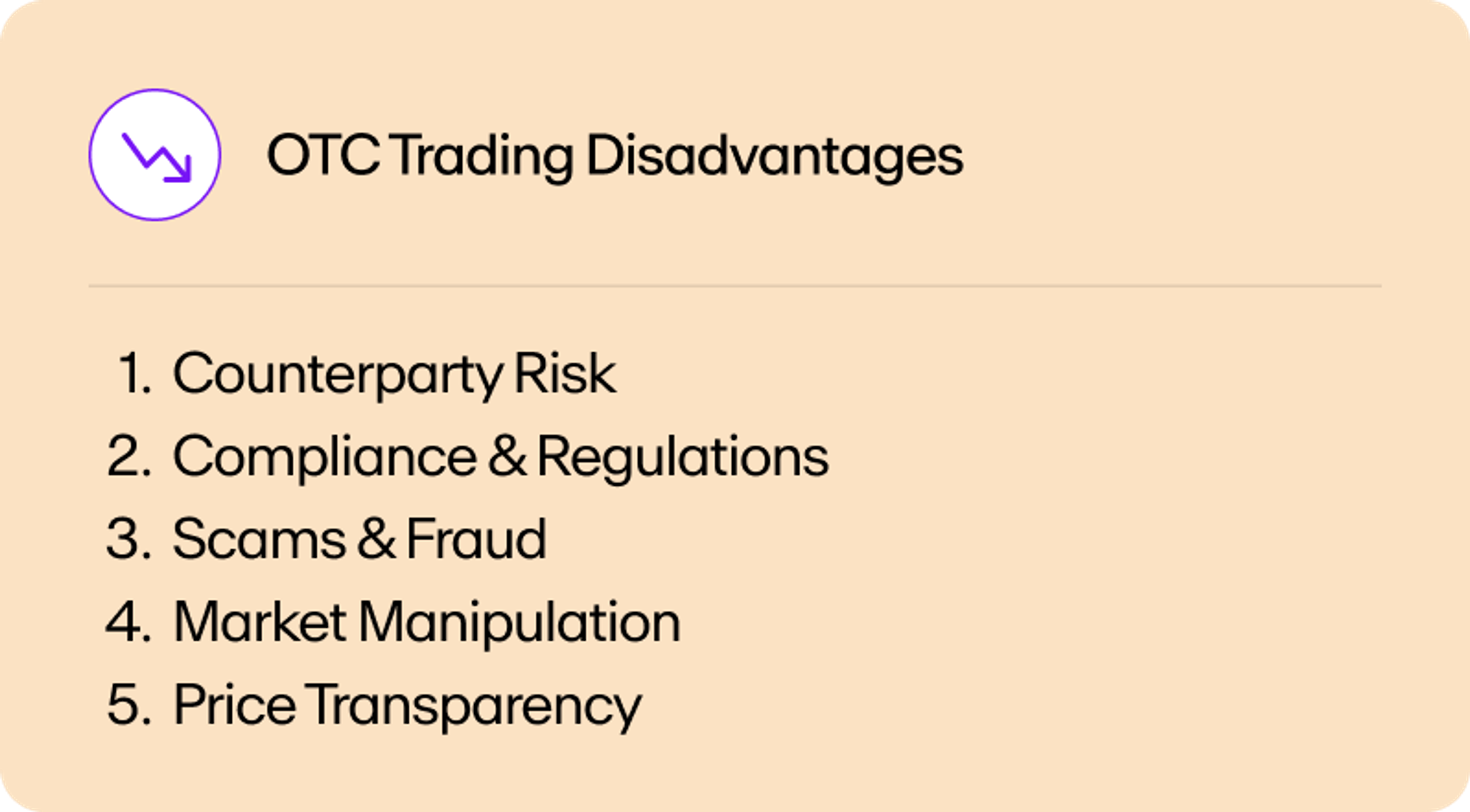 Disadvantages of trading crypto OTC