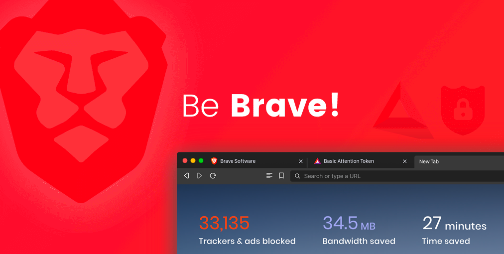 A screenshot of the Brave browser.