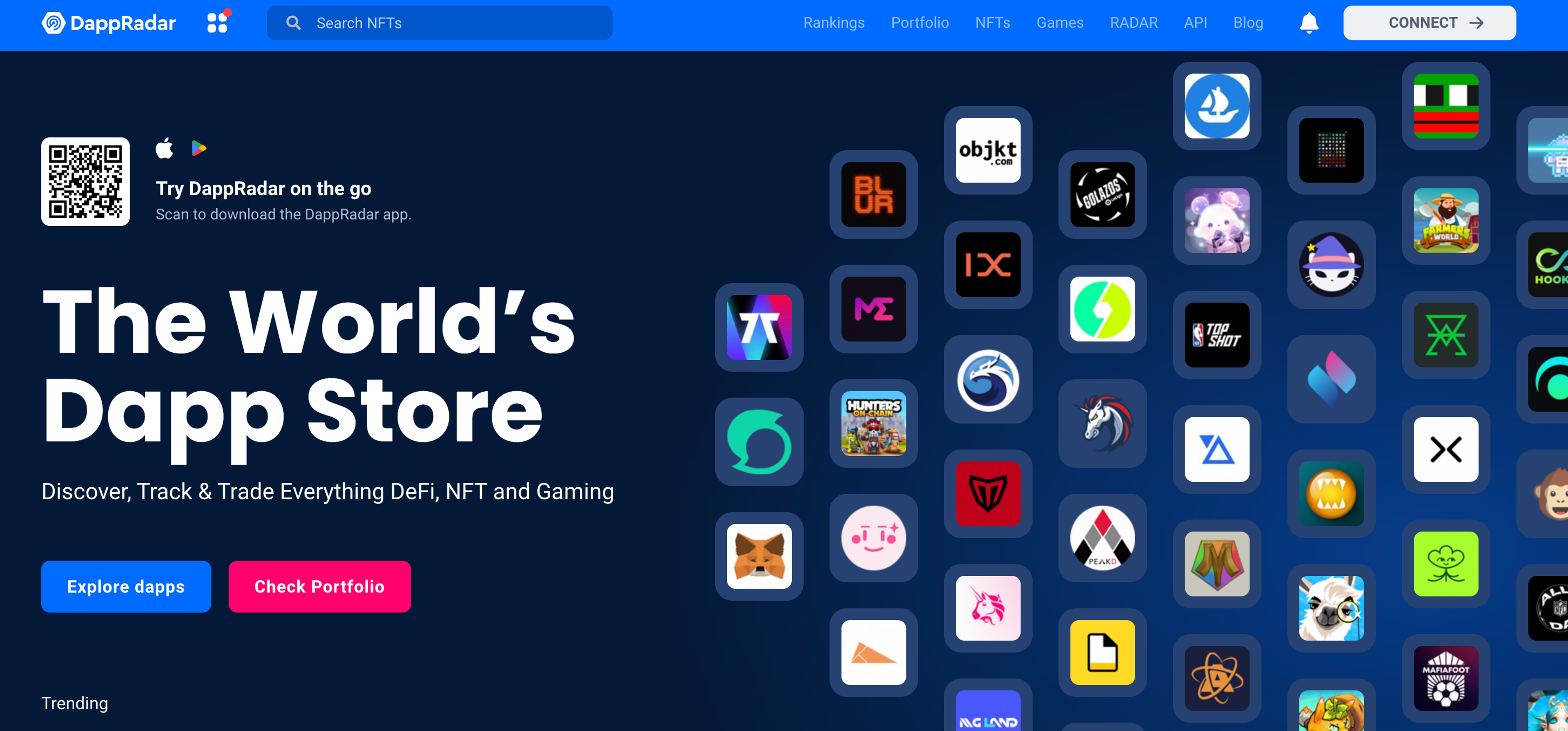 DappRadar screenshot