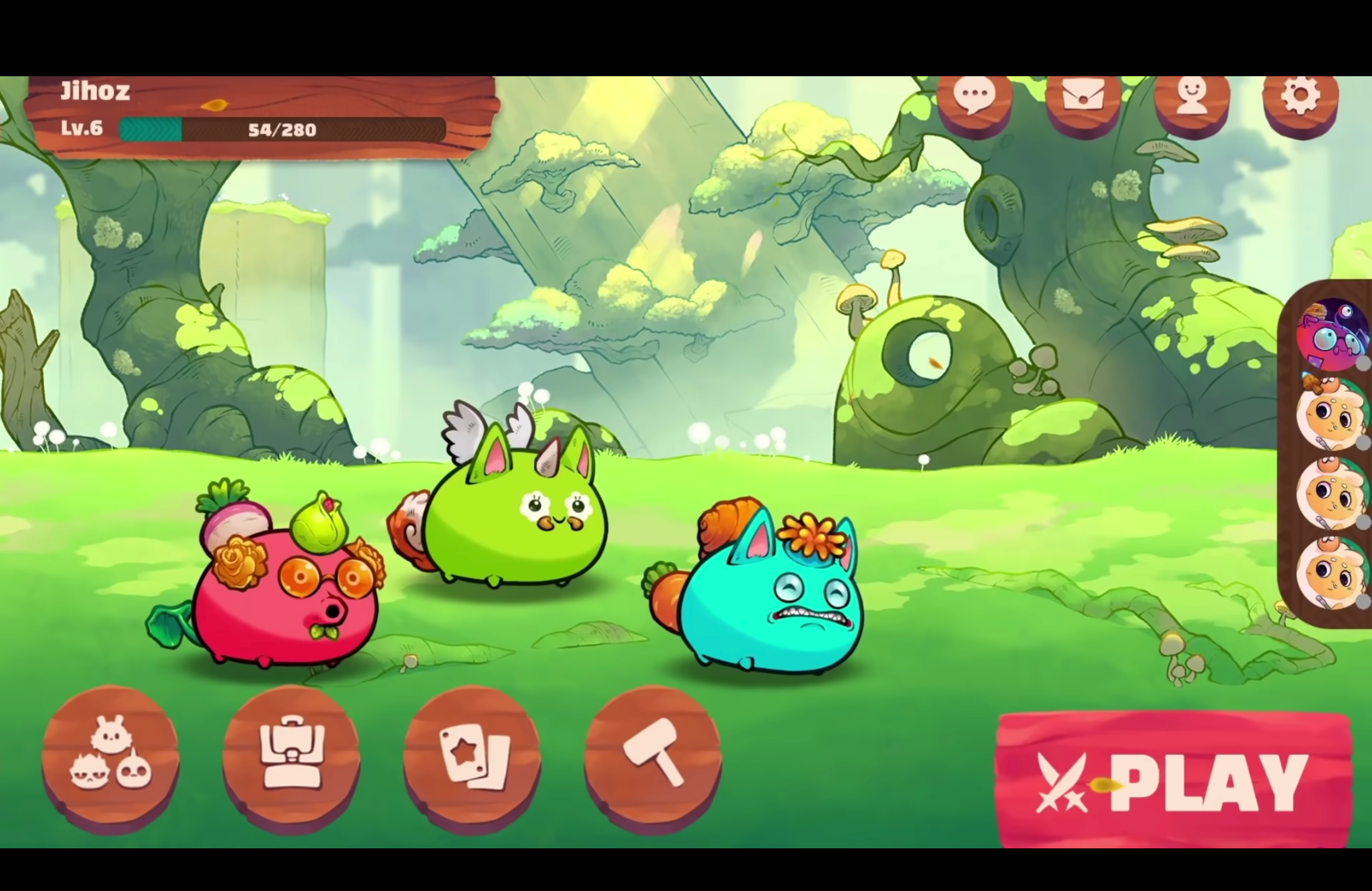 A screenshot of Axie Infinity gameplay.