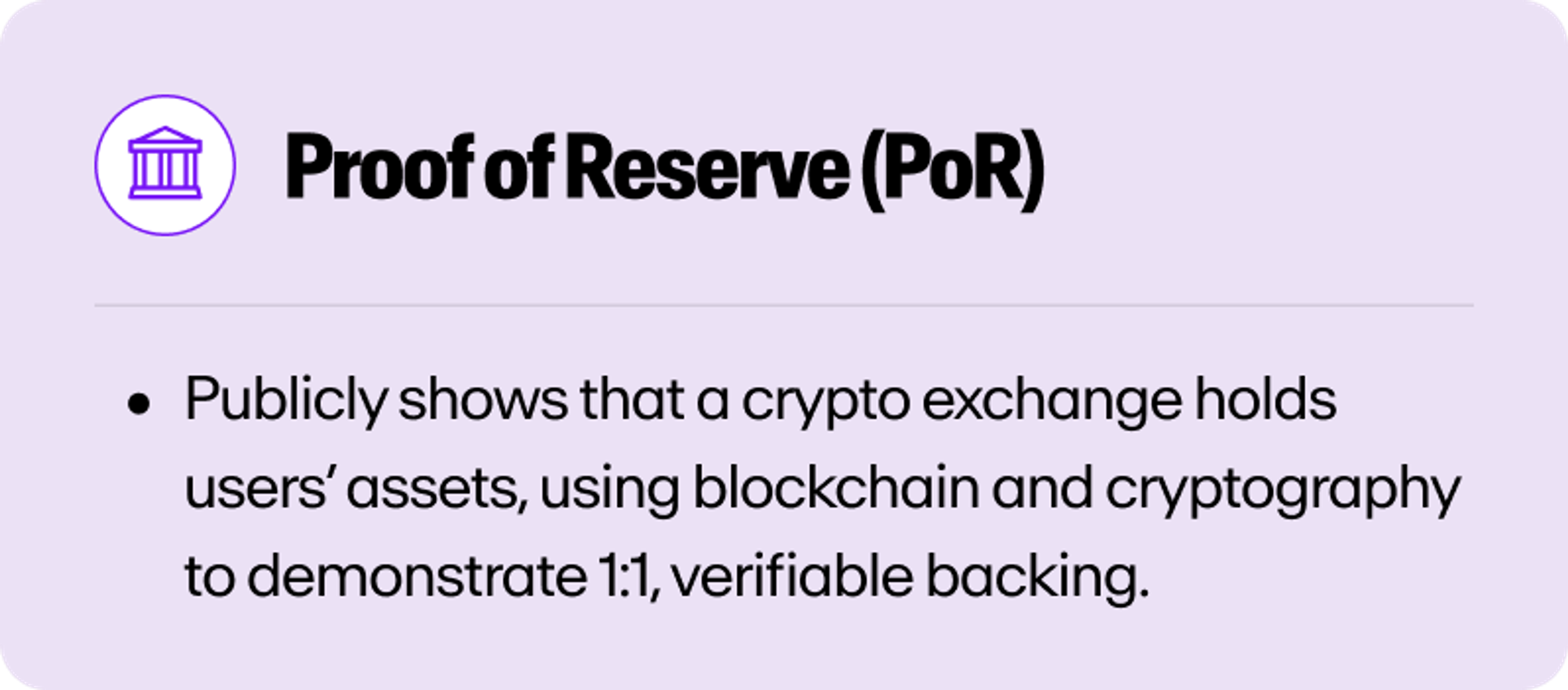 A definition of Proof of Reserves (PoR)
