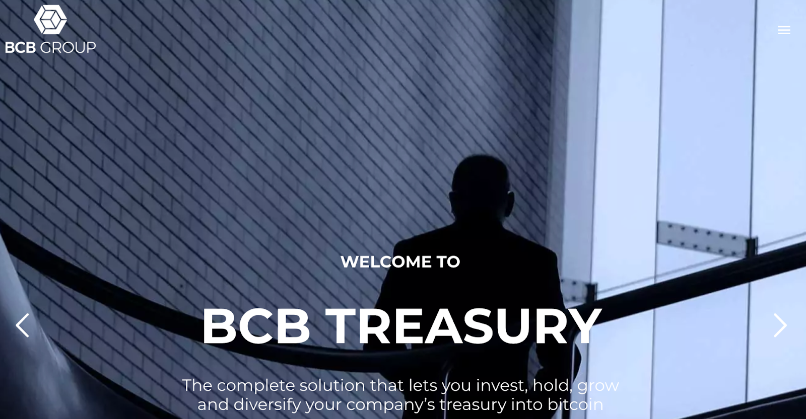 A photo of BCB Group’s service BCB Treasury.