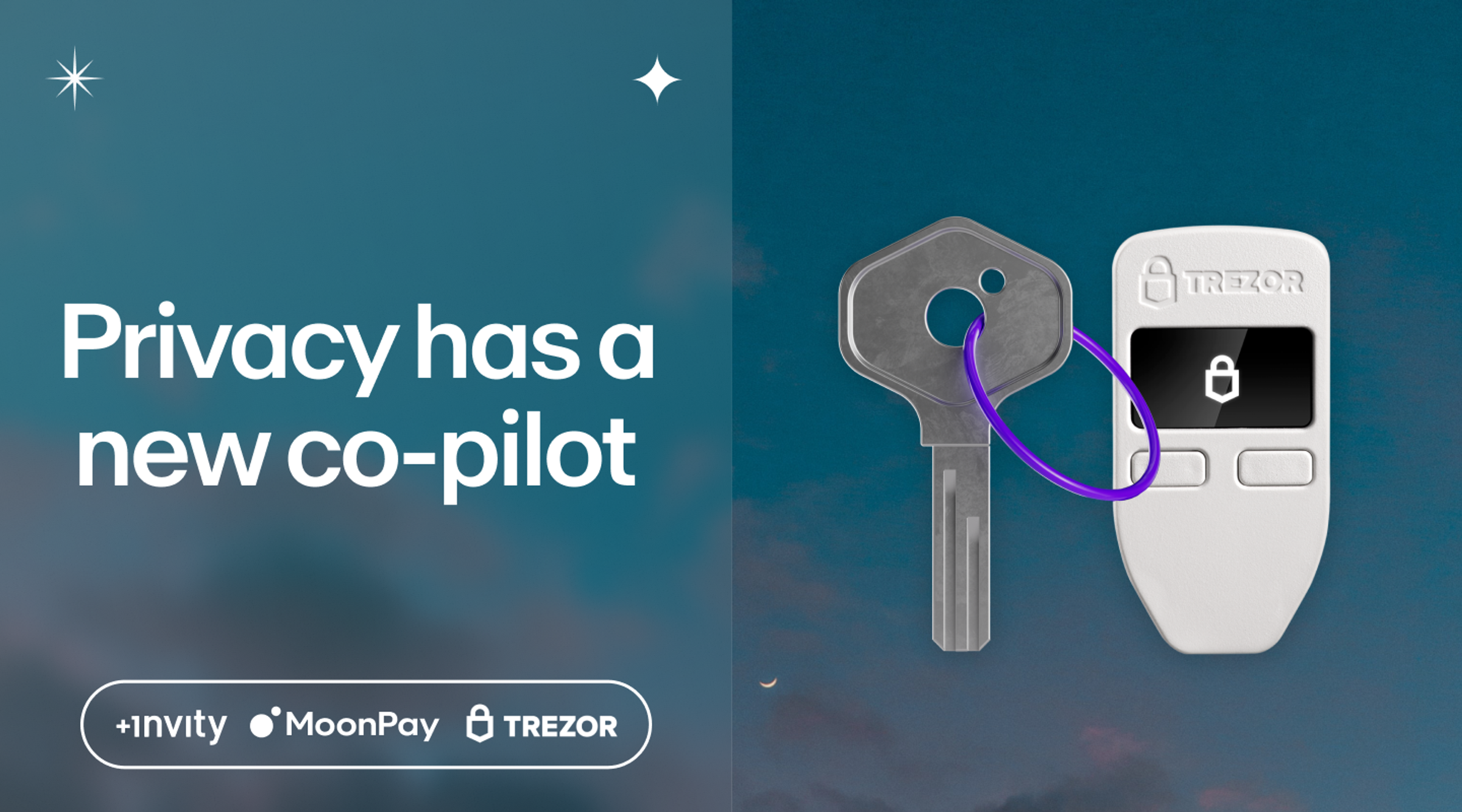 MoonPay x Trezor banner.