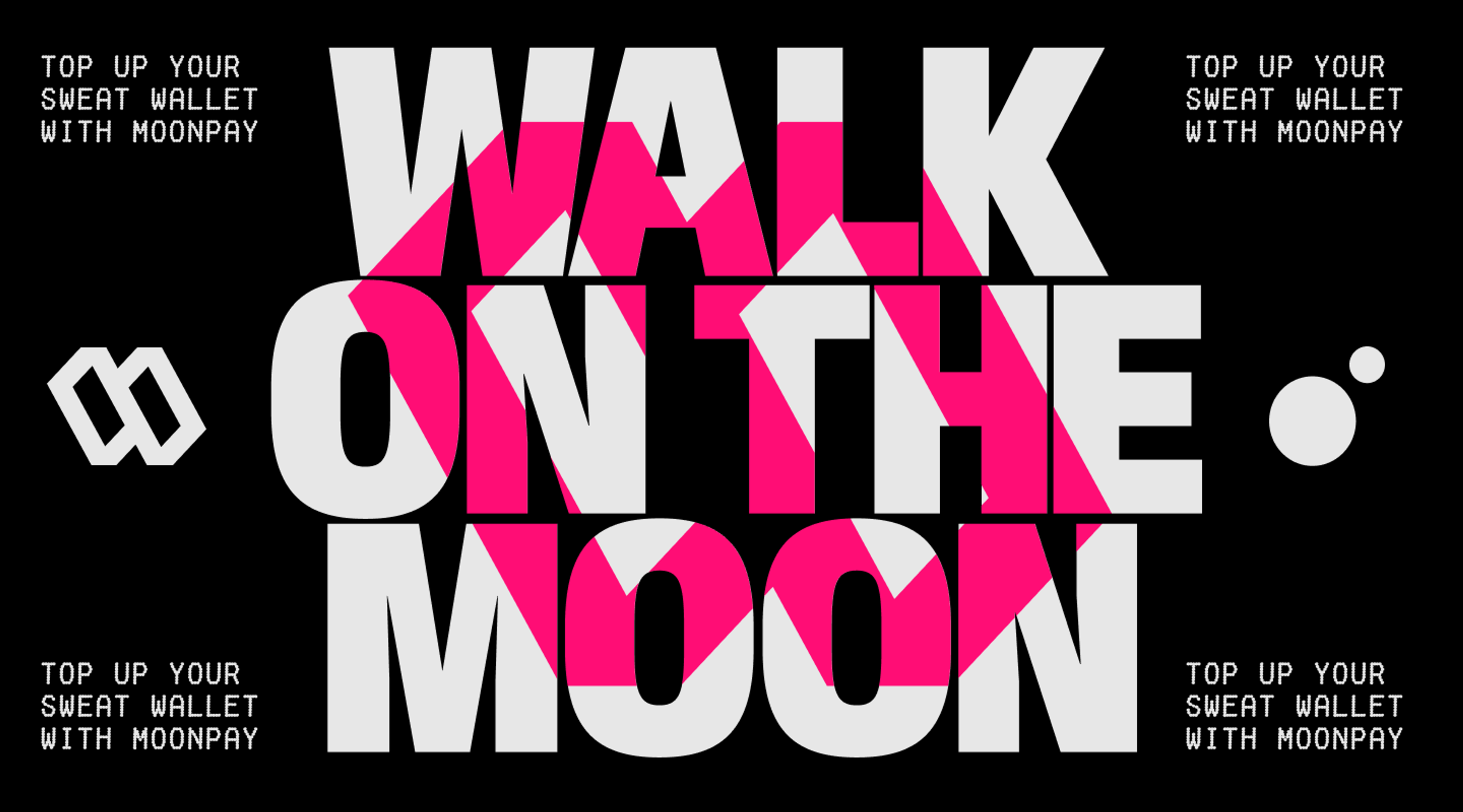MoonPay x Sweat Wallet blog banner.