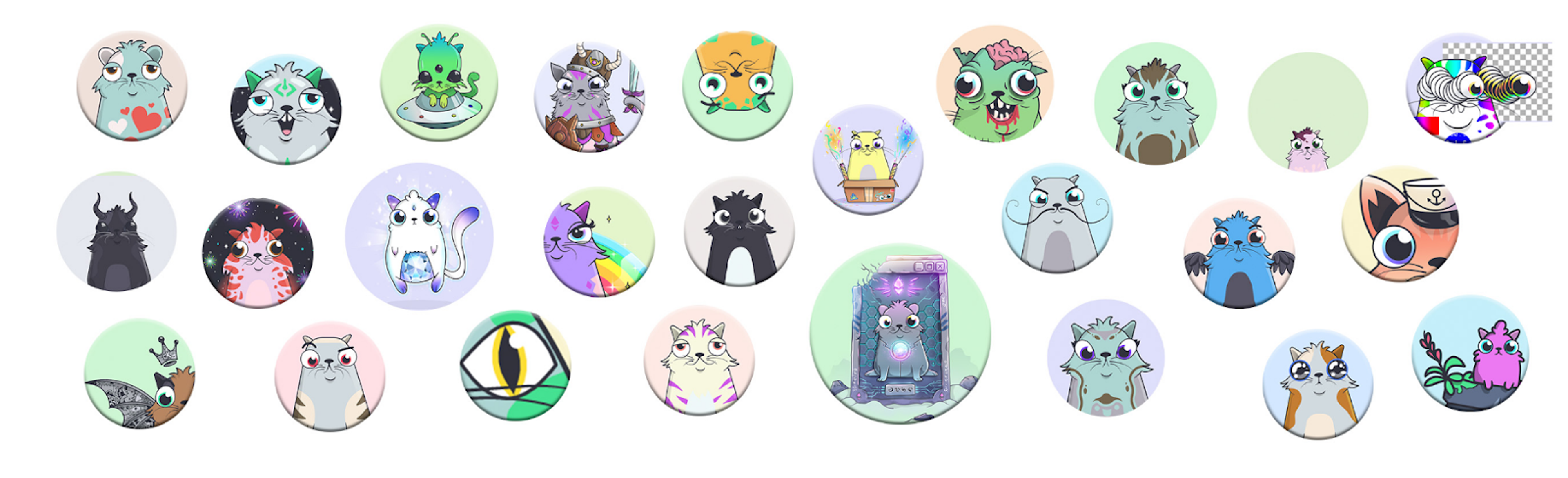 A screenshot of CryptoKitties.