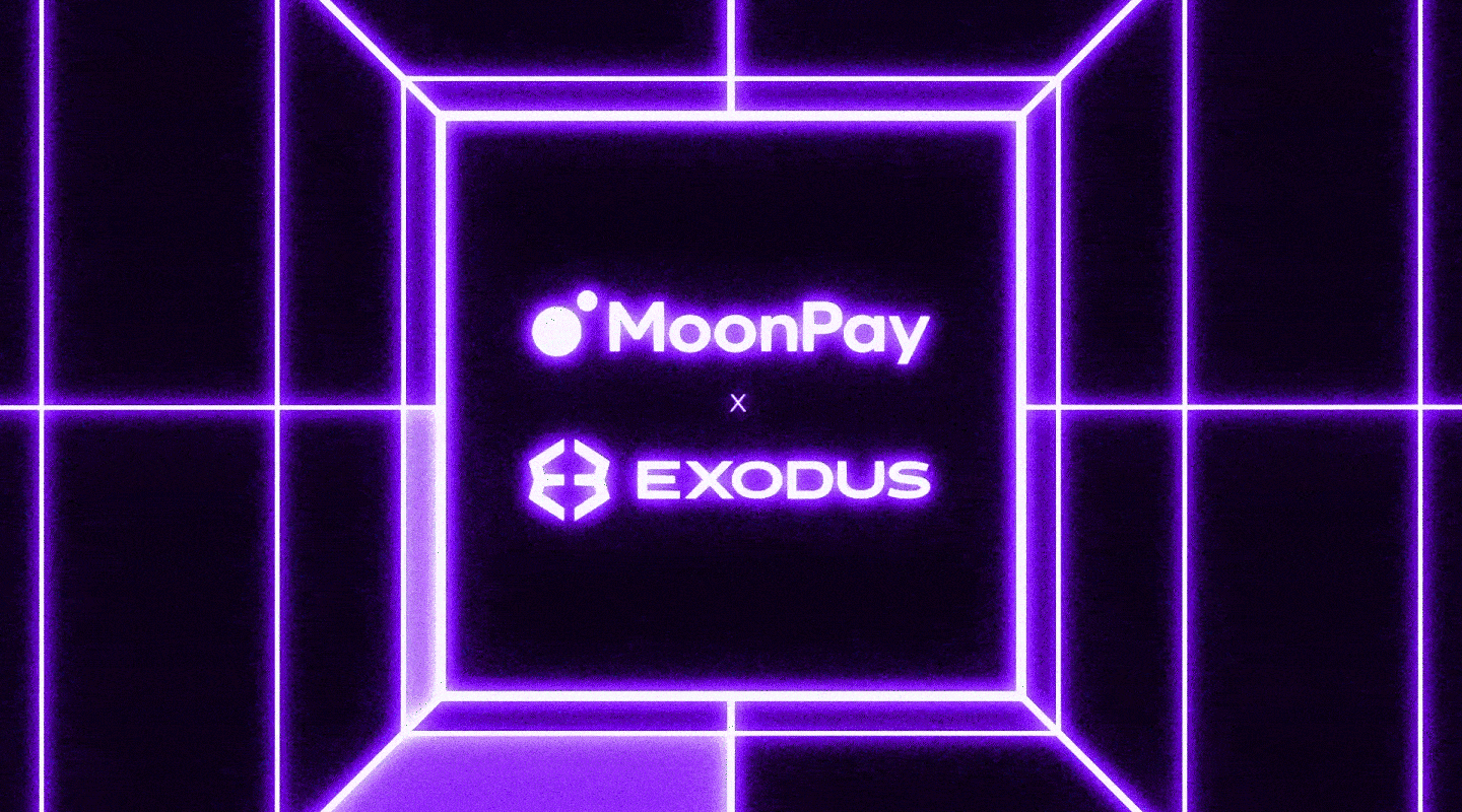 MoonPay x Exodus blog banner.