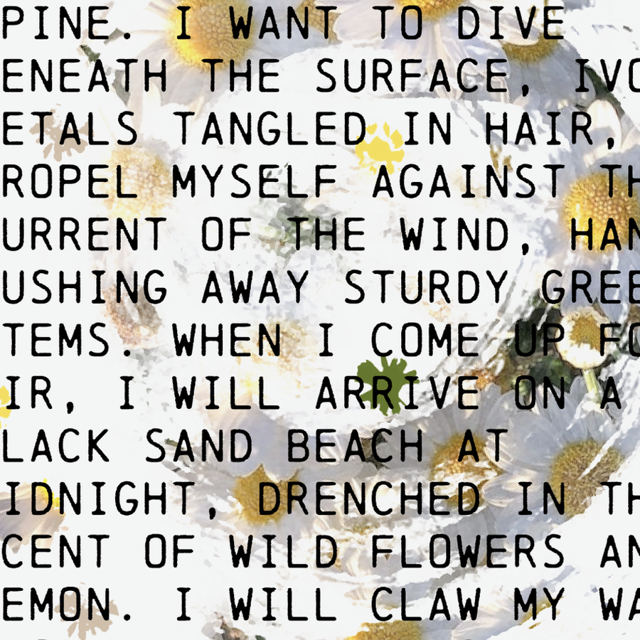 A poem written on a piece of paper with flowers on it.