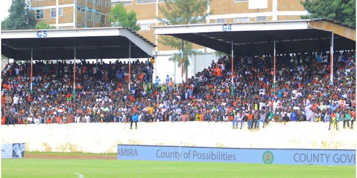 Shabana fans in the Gusii Stadium