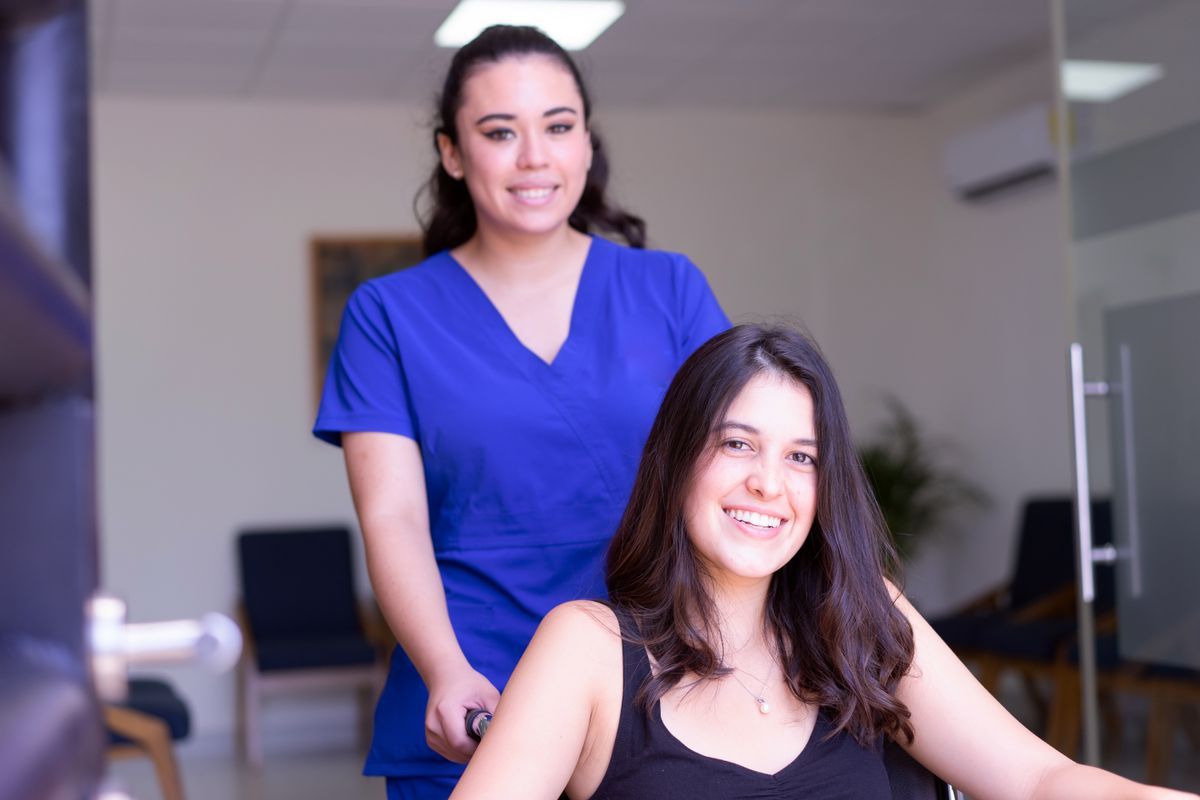 Smiling healthcare professionals