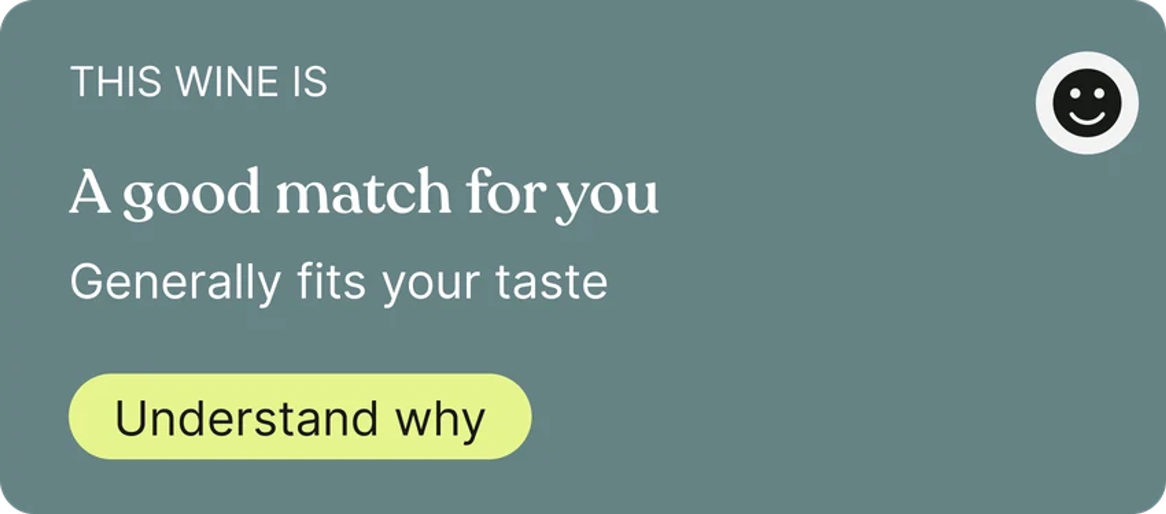 Match label: unlikely to suit you