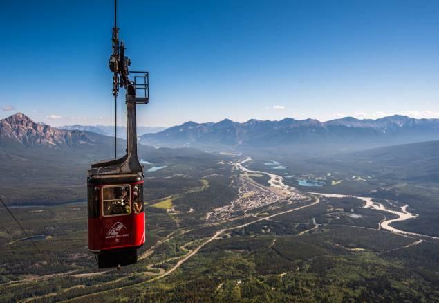 Gondola with the town of Jasper below