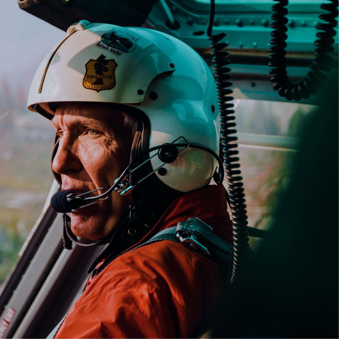 Portrait of a helicopter pilot 