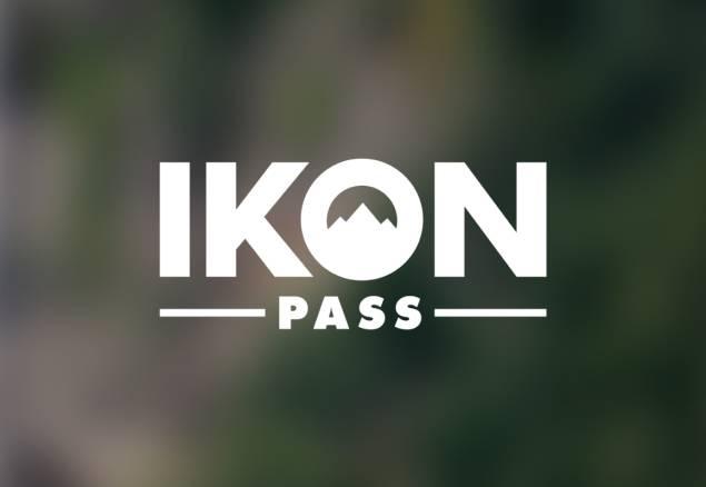 Icon Pass logo with blurred background