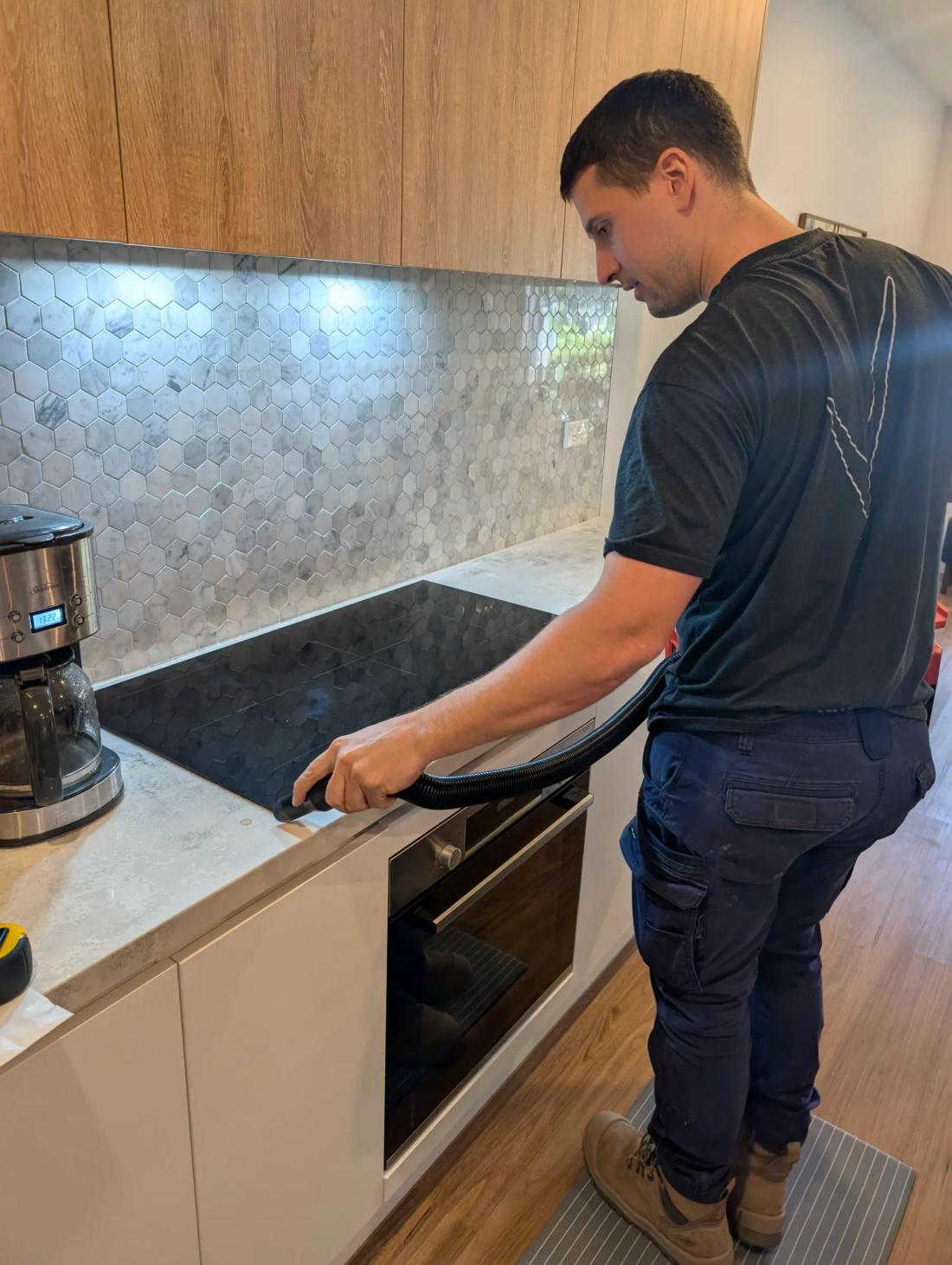 Induction cooktop installation in an Ascot Vale kitchen