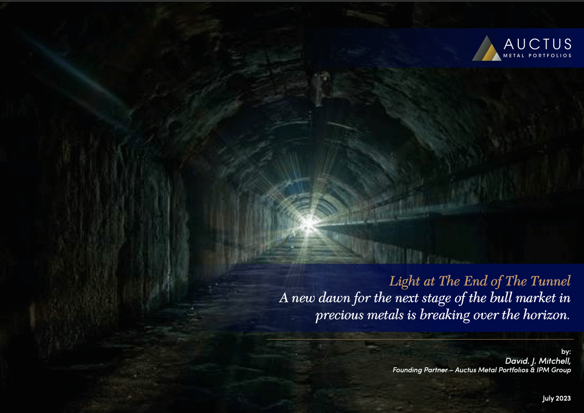 Light at The End of The Tunnel, by David J. Mitchell, Founding Partner of Auctus Metal Portfolios. - article hero image