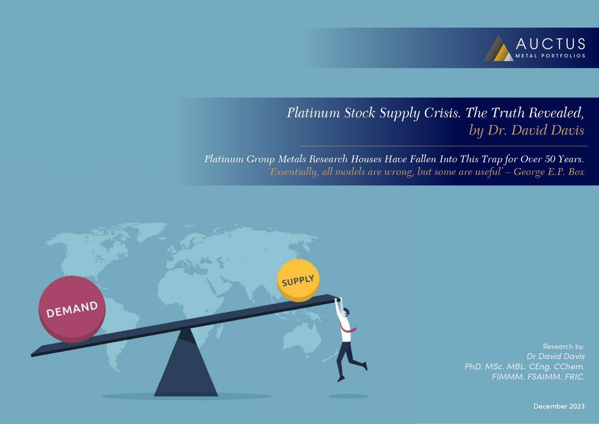 The Platinum Stock Supply Crisis by Dr. David Davis - article hero image