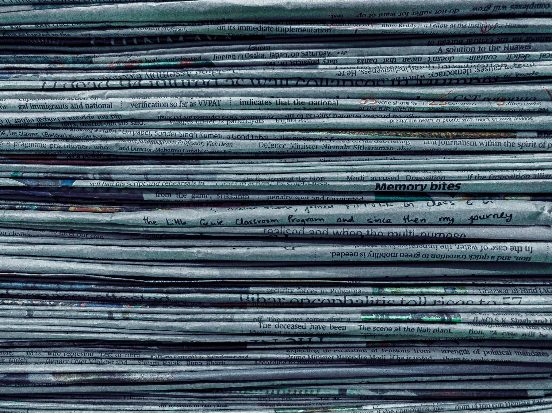 Pile of newspapers