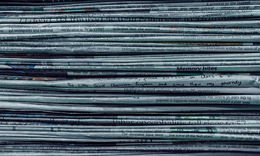 Pile of newspapers