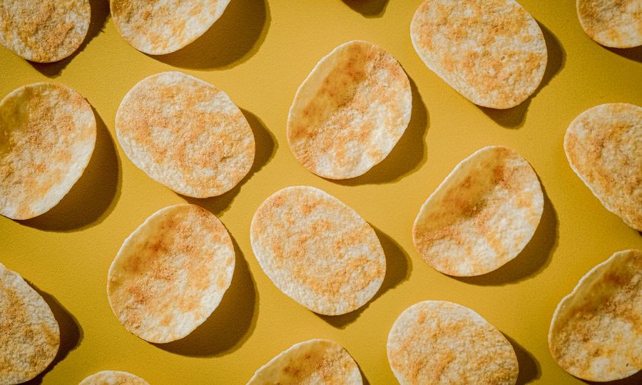 Brown and white round cookies
