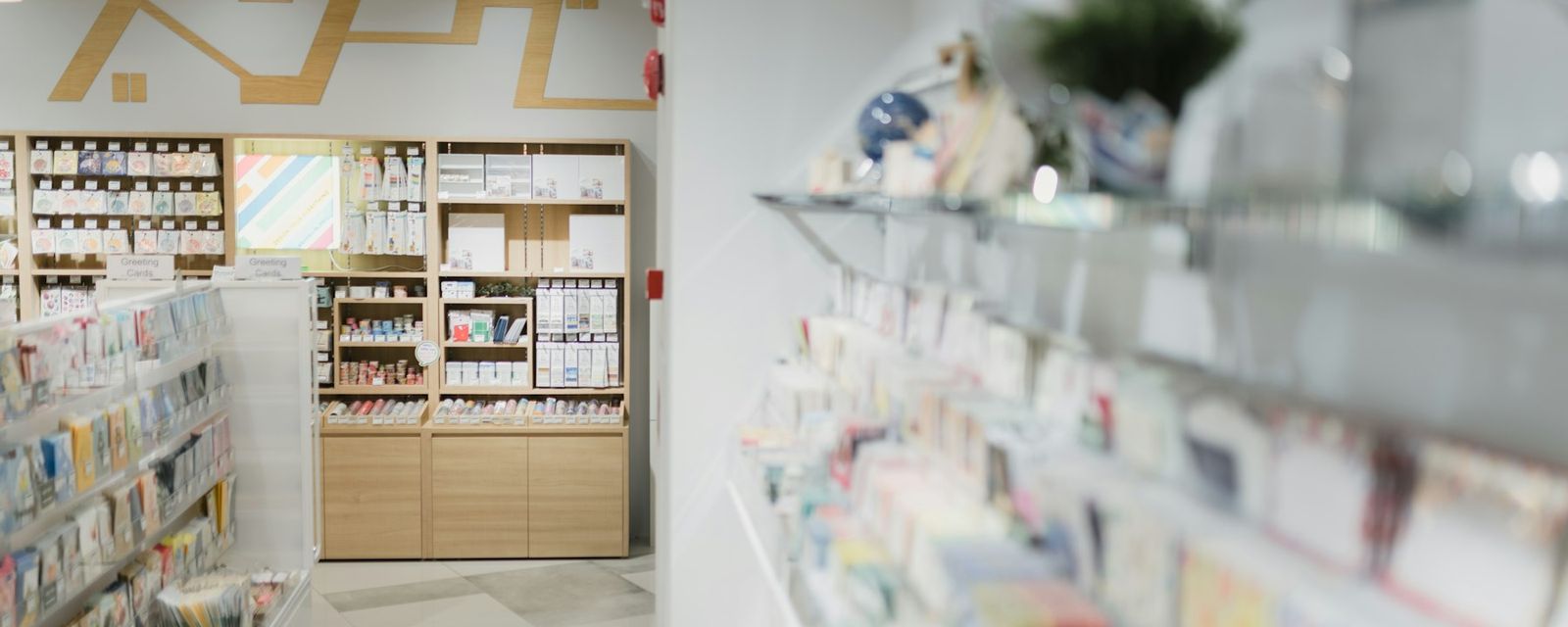 Assorted book on display in book store